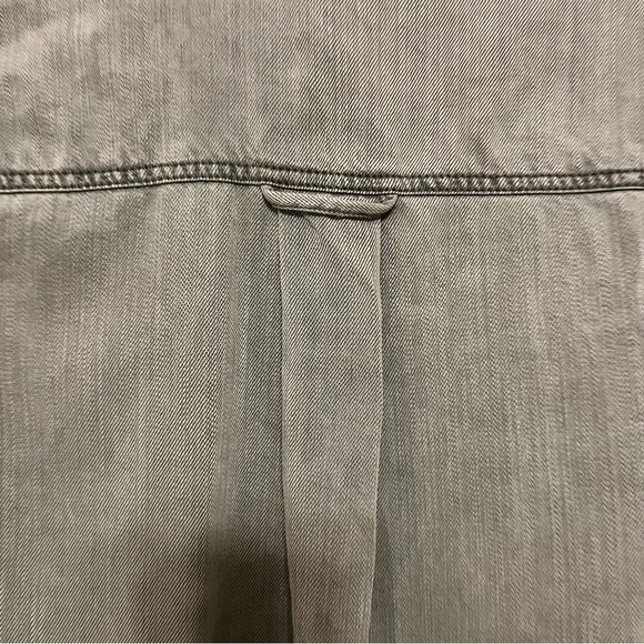 Anthropologie Olive Green and Bronze Sequin Button Down Shirt Size 8 - Picture 13 of 16